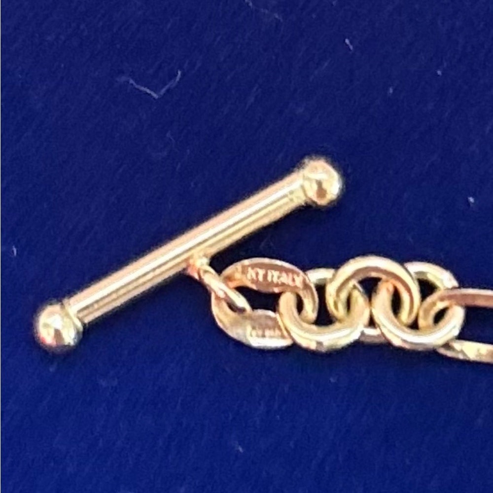 14kt yellow Gold Chain Necklace with Heart Pendant - Picture 3 of 5